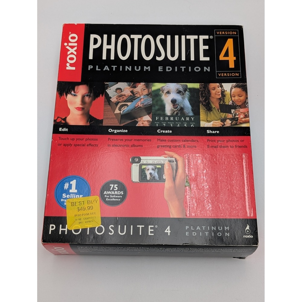Roxio‎ PhotoSuite 4 Platinum Edition PC Software Windows XP 2000 98 With Key